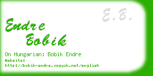 endre bobik business card